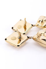 Vintage Jomaz Rhombus Bubble Drop Earrings clip ons unhinged closeup @Recessla