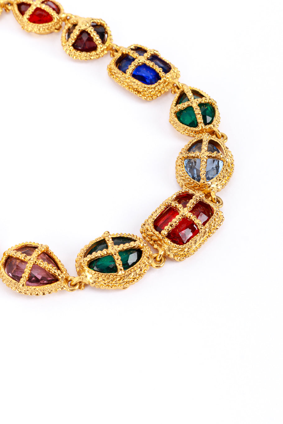 Kenneth Jay Lane Royal Cross Gripoix Collar Necklace detail @RECESS LA