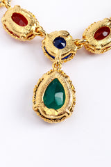 Vintage Kenneth Jay Lane Royal Gripoix Teardrop Pendant Necklace origin cartouche @recess la