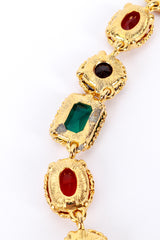 Vintage Kenneth Jay Lane Royal Gripoix Teardrop Pendant Necklace back wear @recess la