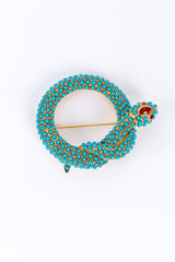 Vintage Kenneth Jay Lane Enamel Dot O-Ring Snake front @recess la