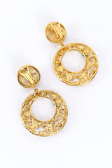 Vintage Kenneth Jay Lane Rainbow Gripoix Hoop Drop Earrings back @recess la