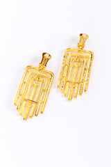 Vintage Kenneth Jay Lane Articulated Linear Drop Earrings back @recess la