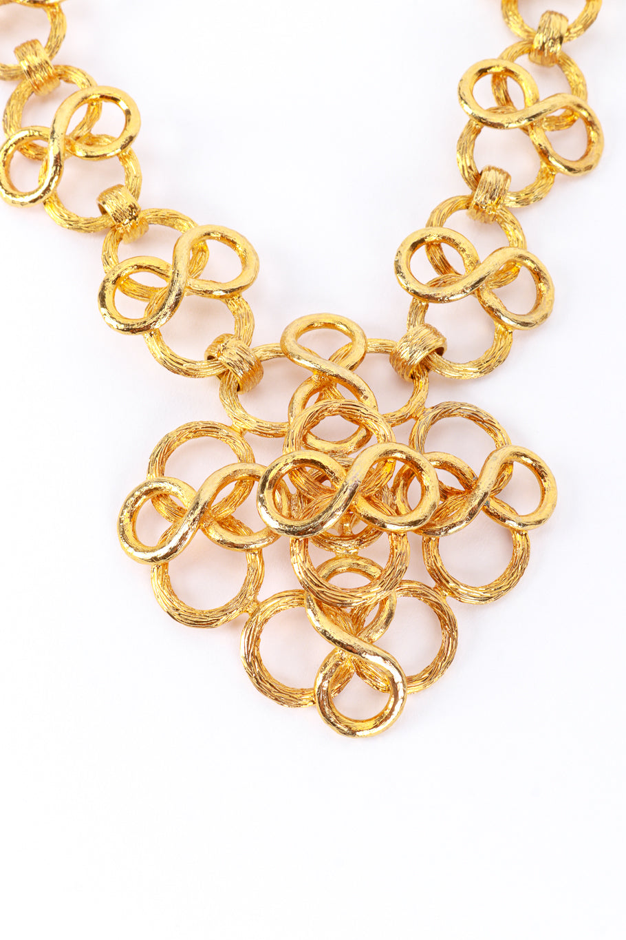 Kenneth Jay Lane Infinity Coils Link Collar Necklace detail @RECESS LA