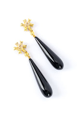 Vintage Kenneth Jay Lane Floral Teardrop Earrings back @recess la