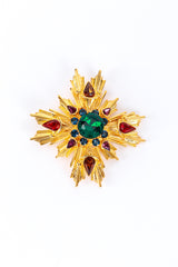 Vintage Unsigned Kenneth Jay Lane Jeweled Sunburst Brooch front @recess la