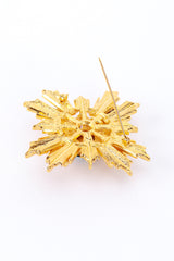 Vintage Unsigned Kenneth Jay Lane Jeweled Sunburst Brooch back pin open @recess la