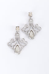 Vintage Kenneth Jay Lane Crystal Chandelier Drop Earrings back @recess la