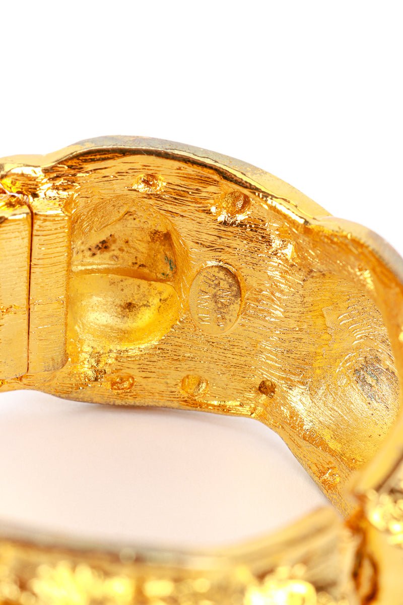 Kenneth Jay Lane Golden Dome Buckle Bangle stamp @RECESS LA