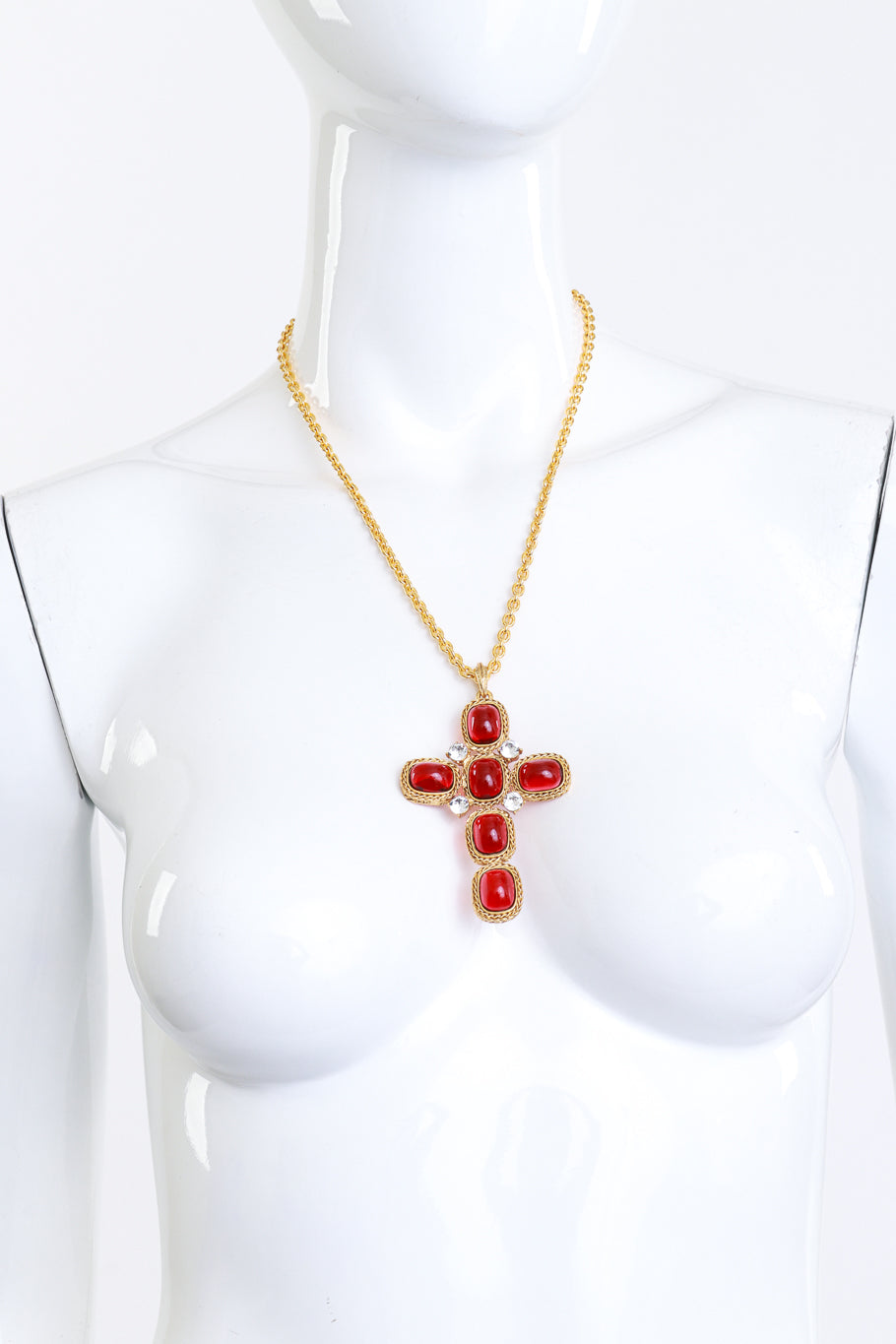 Kenneth Jay Lane Knights Templar Crystal Cross Necklace @RECESS LA