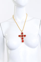 Kenneth Jay Lane Knights Templar Crystal Cross Necklace @RECESS LA