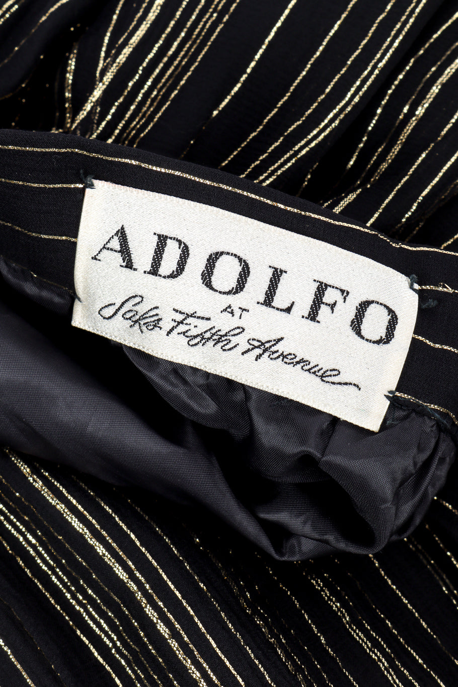 Vintage Adolfo Ruffle Top and Skirt Set skirt signature label @recessla