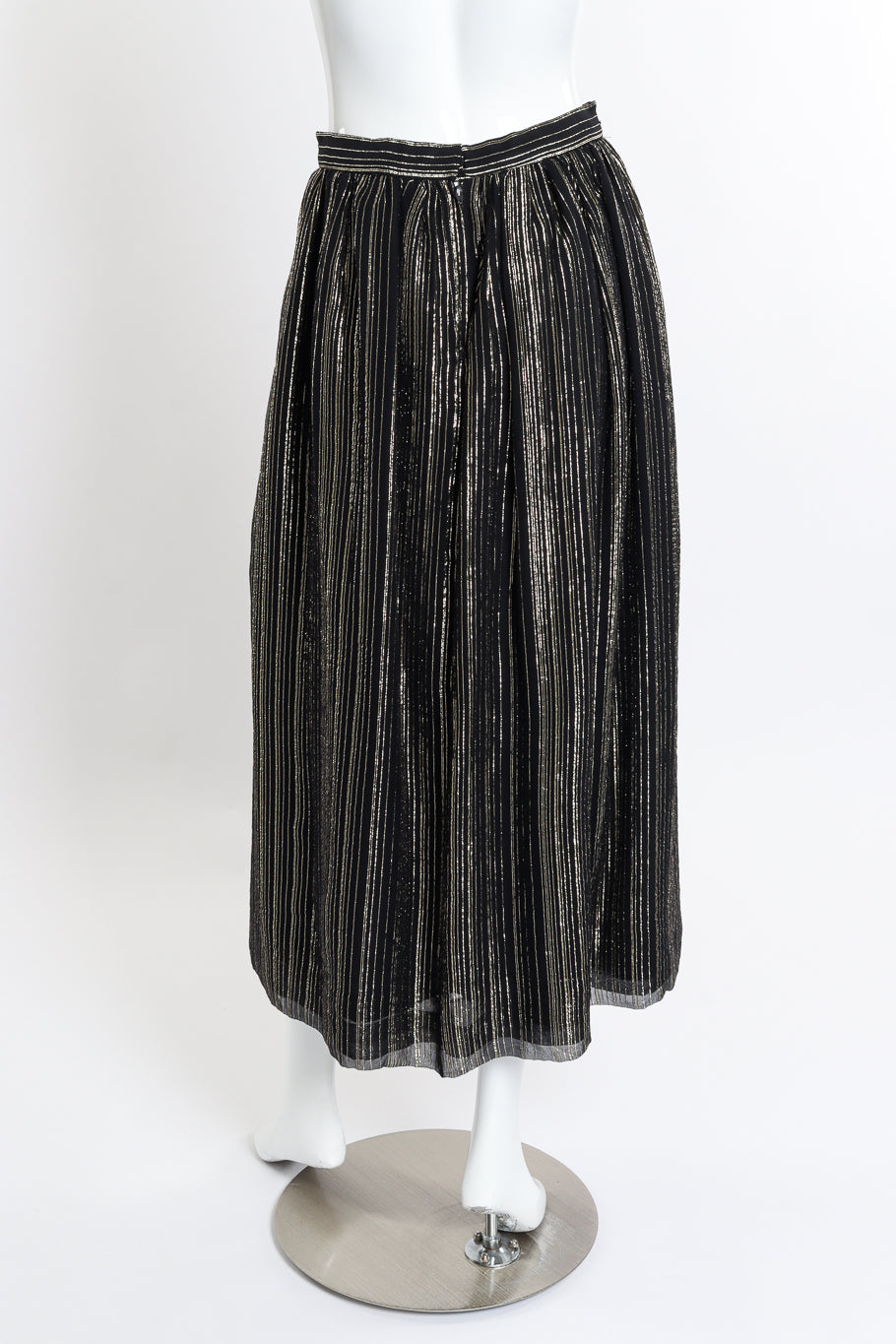 Vintage Adolfo Ruffle Top and Skirt Set back on mannequin closeup @recessla