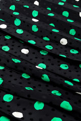 Adolfo polka dot silk blouse and skirt fabric details @recessla