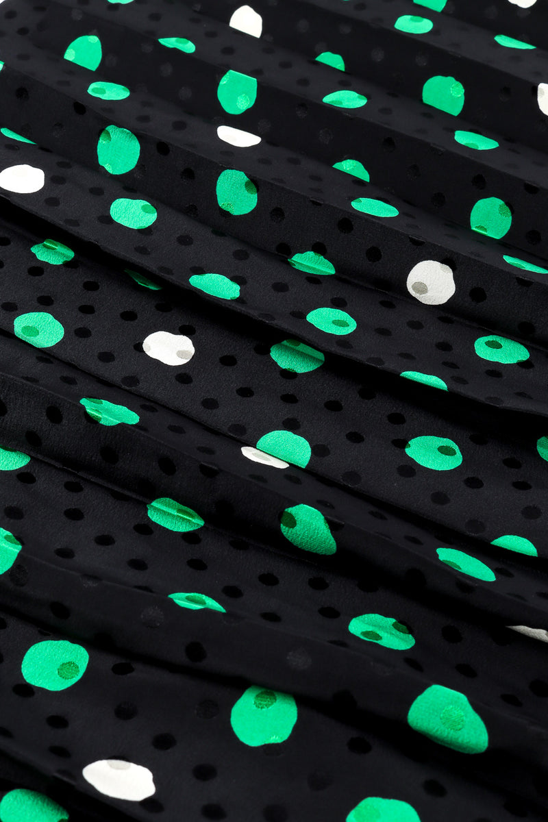 Adolfo polka dot silk blouse and skirt fabric details @recessla