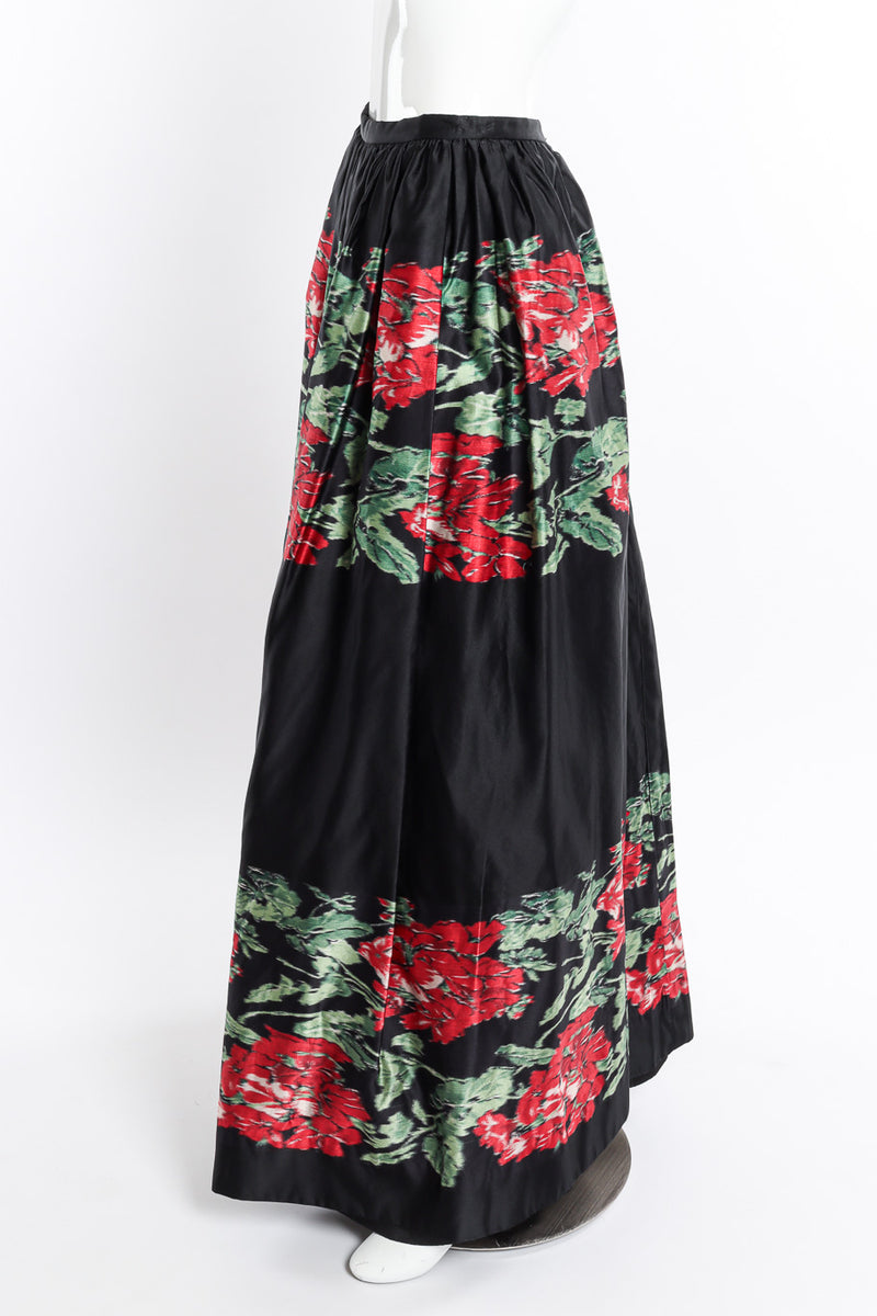 Vintage Adolfo Floral Ballgown Skirt side on mannequin @recessla