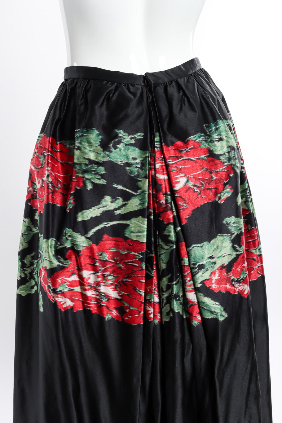Vintage Adolfo Floral Ballgown Skirt back on mannequin closeup @recessla