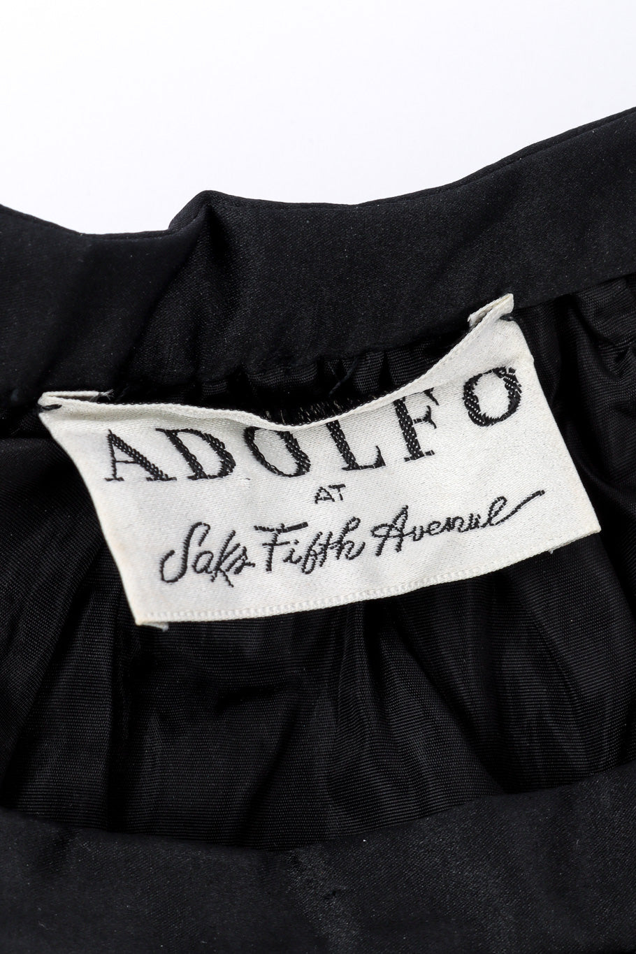 Vintage Adolfo Floral Ballgown Skirt signature label closeup @recessla