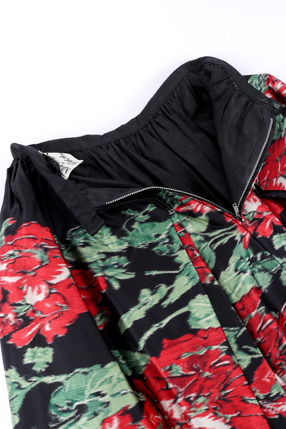 Vintage Adolfo Floral Ballgown Skirt back unzipped @recessla