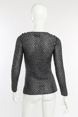 Vintage Adolfo Crystal Open Knit Top back on mannequin @recessla