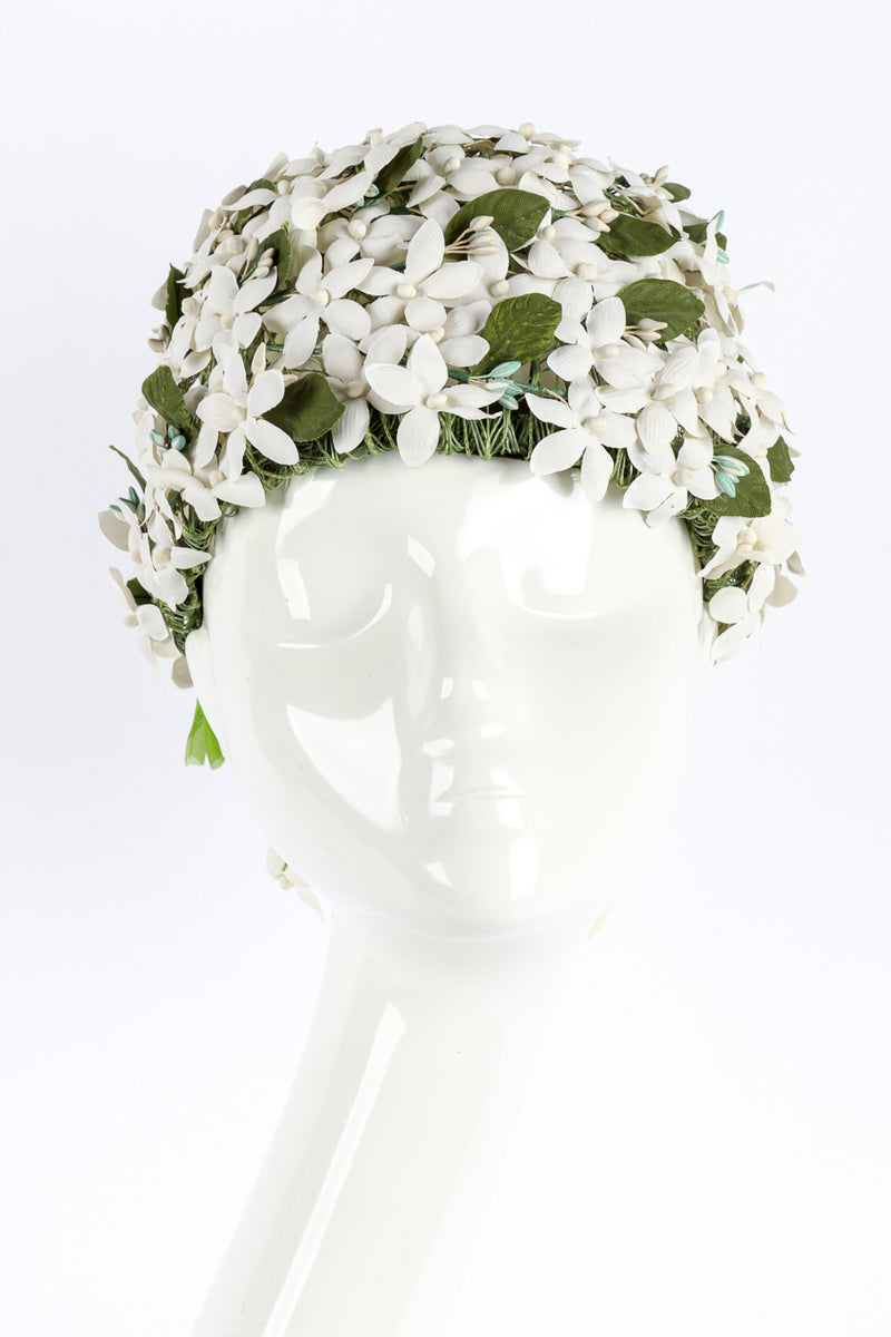 Adolfo II Floral Tarboosh Hat on mannequin @RECESS LA