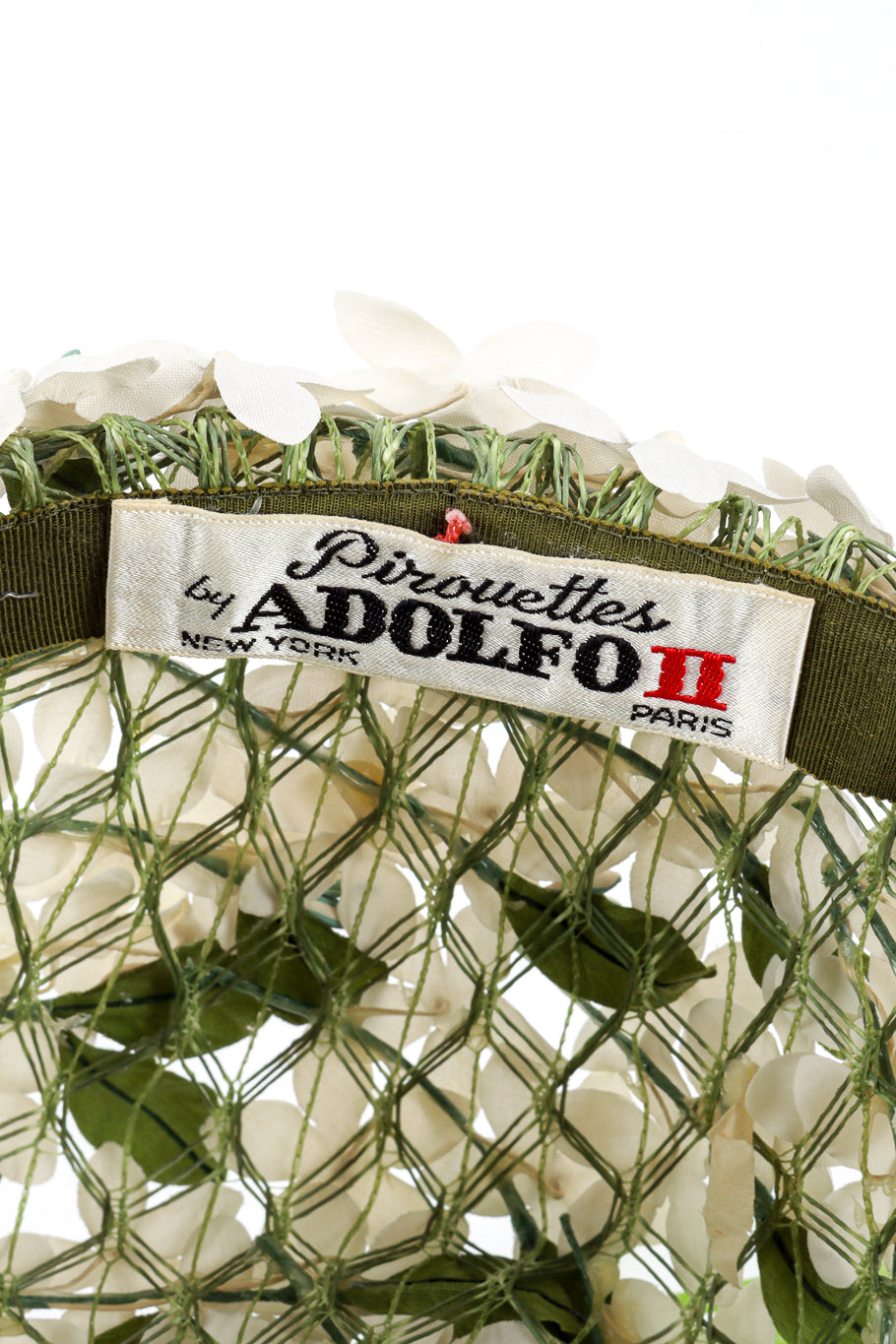 Adolfo II Floral Tarboosh Hat label @RECESS LA