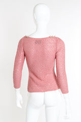 Vintage Adolfo Crystal Open Knit Top II back on mannequin @recessla