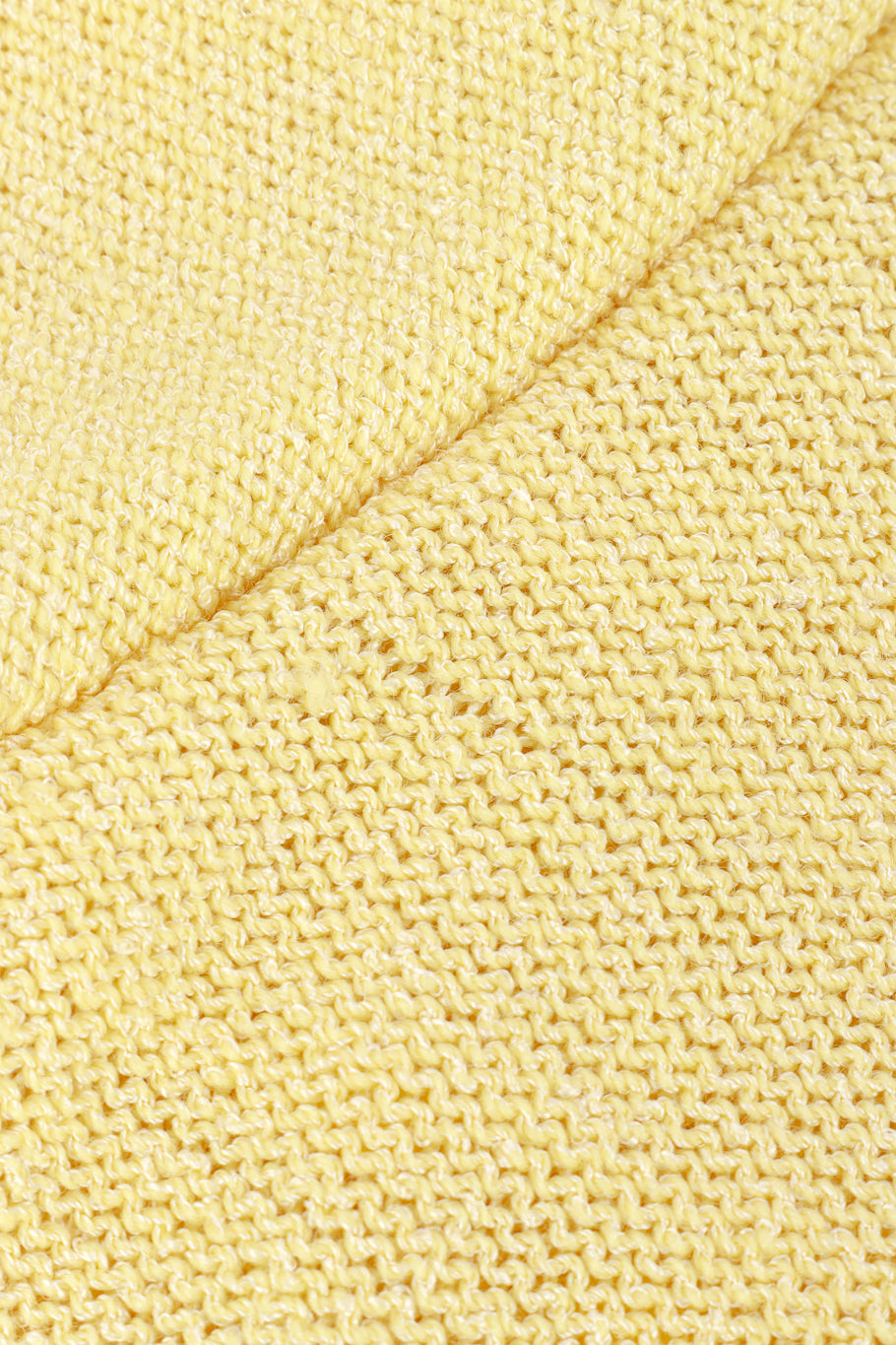 Adolfo Pastel Yellow Ribbon Weave Knit Dress pull @RECESS LA