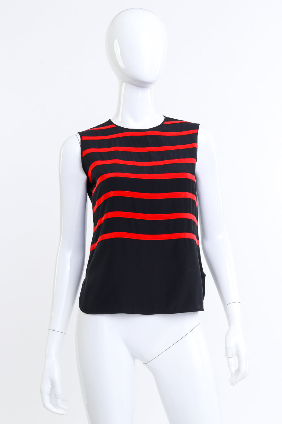 Adolfo Striped Sleeveless Top on mannequin @RECESS LA