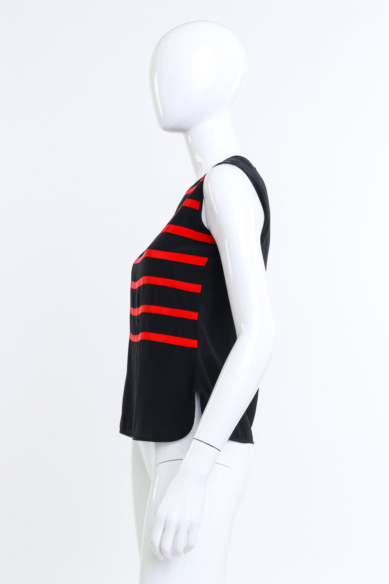 Adolfo Striped Sleeveless Top on mannequin @RECESS LA