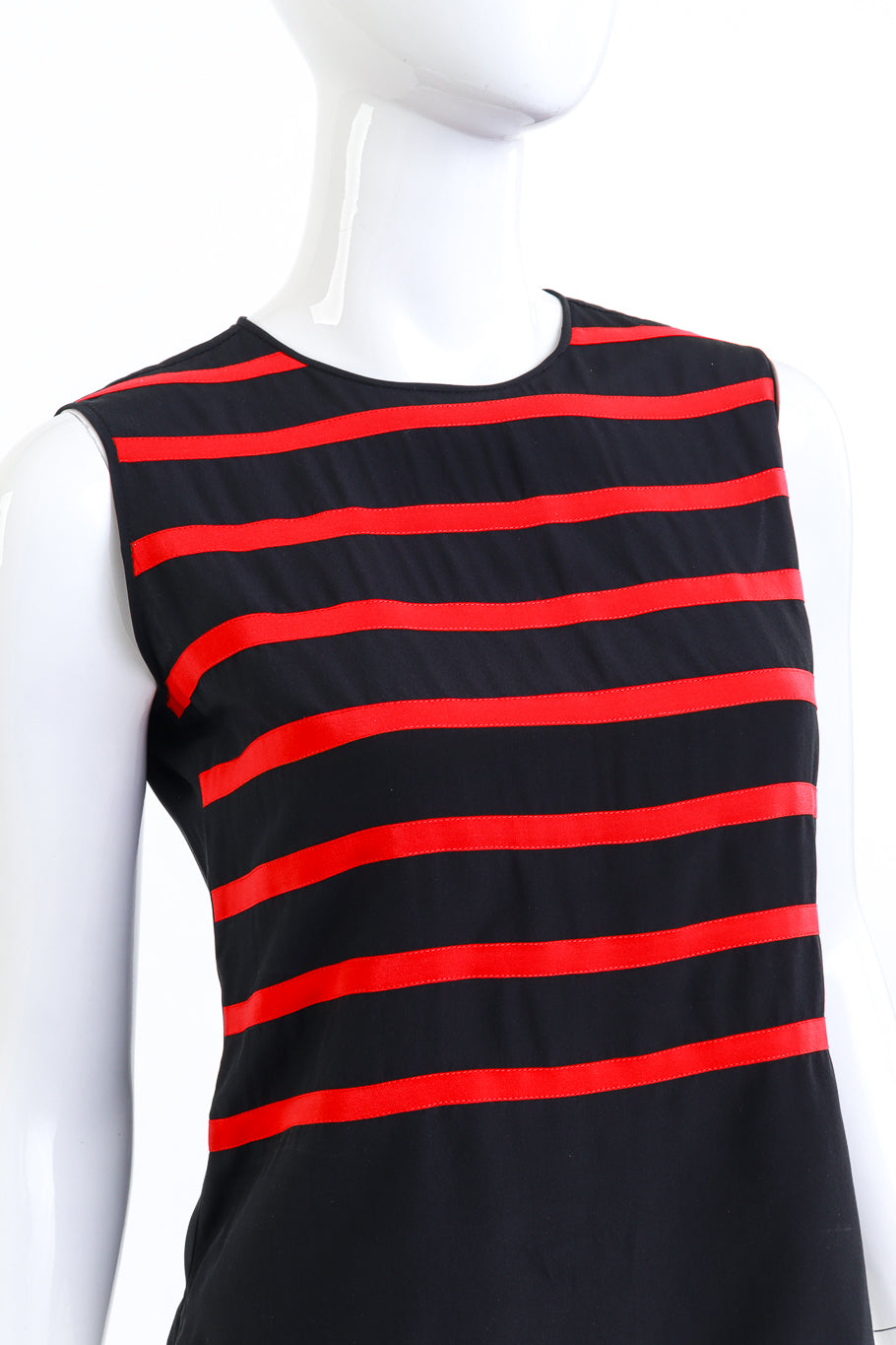 Adolfo Striped Sleeveless Top on mannequin @RECESS LA