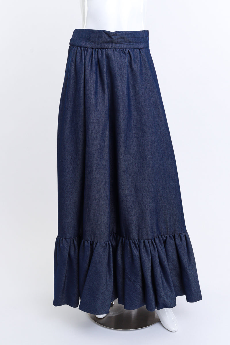 Adolfo Denim Shawl & Skirt Set skirt mannequin @RECESS LA