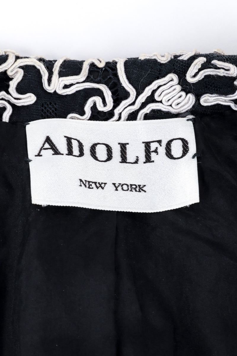 Adolfo Black & White Vermicular Blazer label @RECESS LA