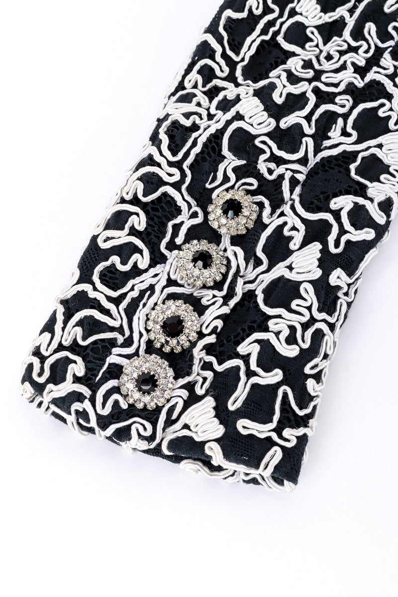 Adolfo Black & White Vermicular Blazer cuff @RECESS LA