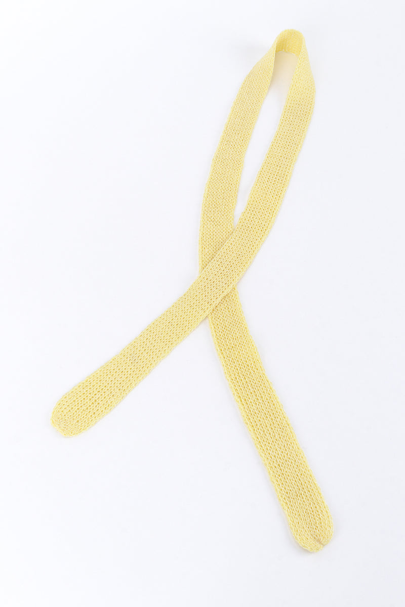 Adolfo Pastel Yellow Ribbon Weave Knit Dress belt @RECESS LA