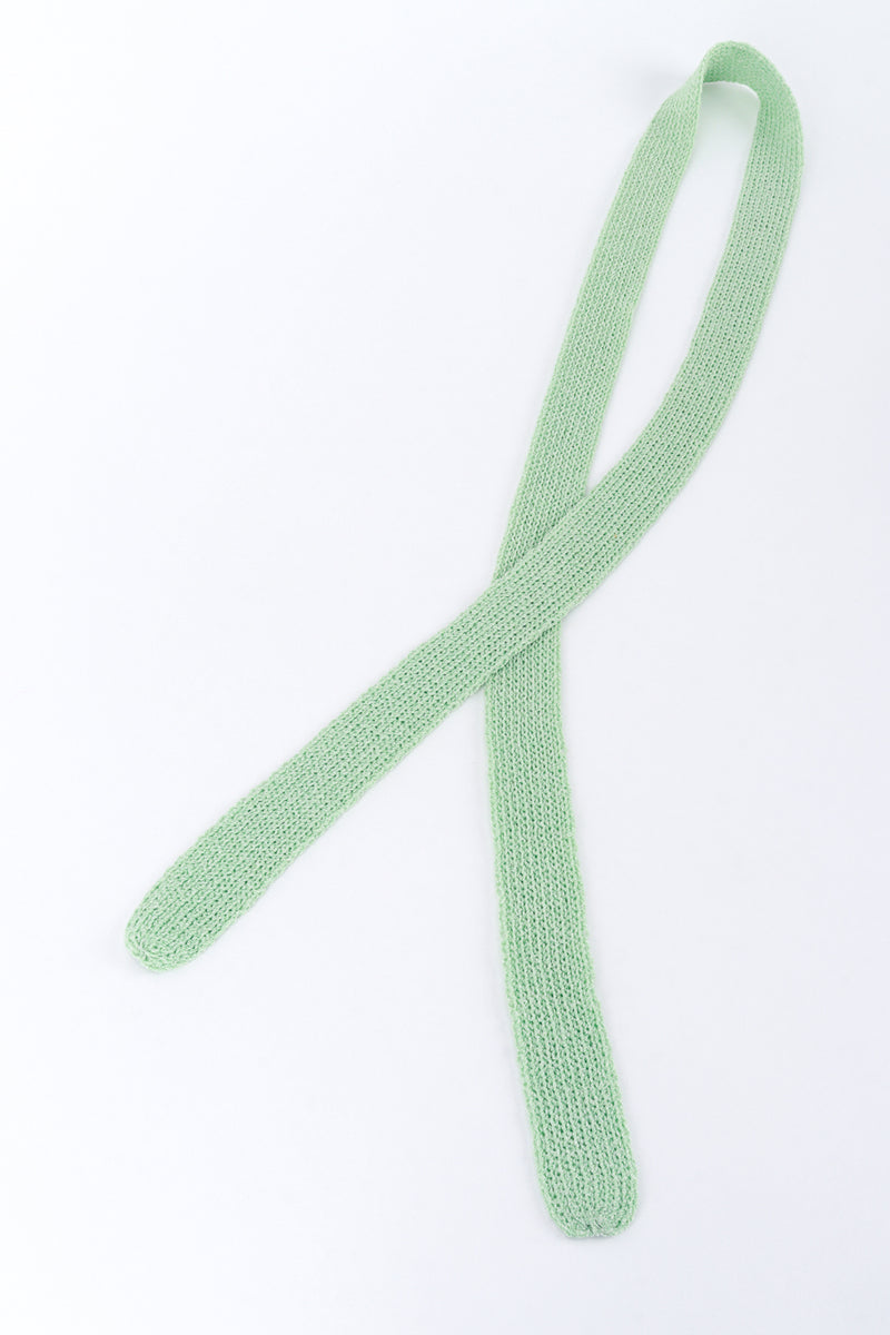 Adolfo Pastel Green Ribbon Weave Knit Dress belt @RECESS LA