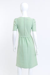 Adolfo Pastel Green Ribbon Weave Knit Dress on mannequin @RECESS LA