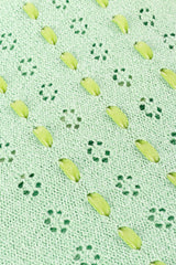 Adolfo Pastel Green Ribbon Weave Knit Dress detail @RECESS LA