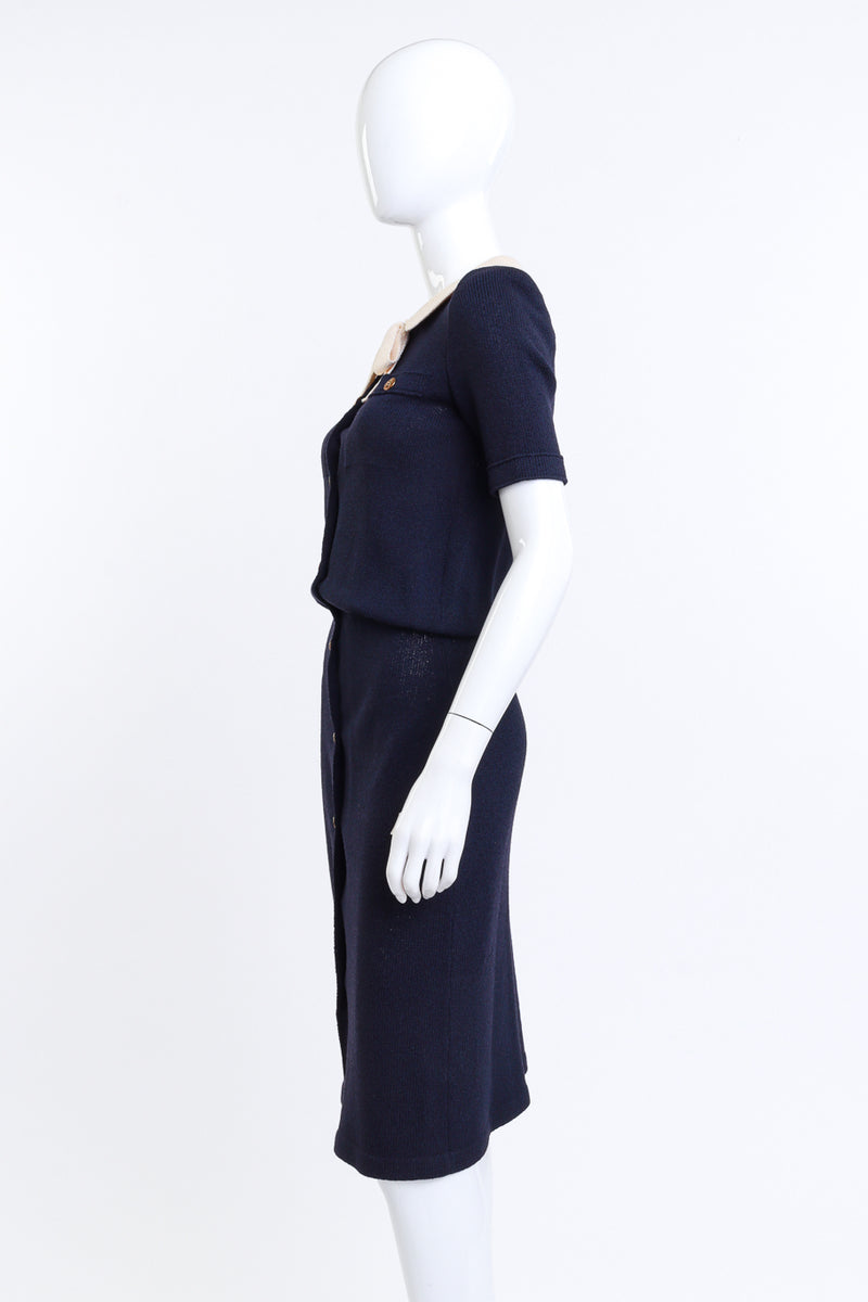 Adolfo Peter Pan Collar Knit Dress on mannequin @RECESS LA