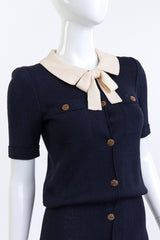 Adolfo Peter Pan Collar Knit Dress detail mannequin @RECESS LA