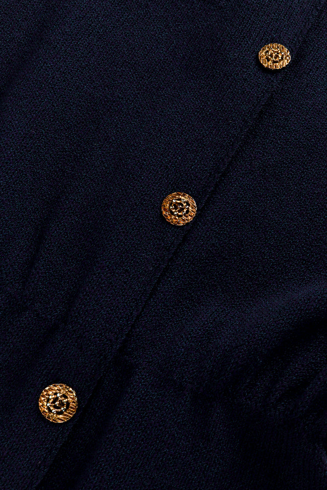 Adolfo Peter Pan Collar Knit Dress buttons @RECESS LA