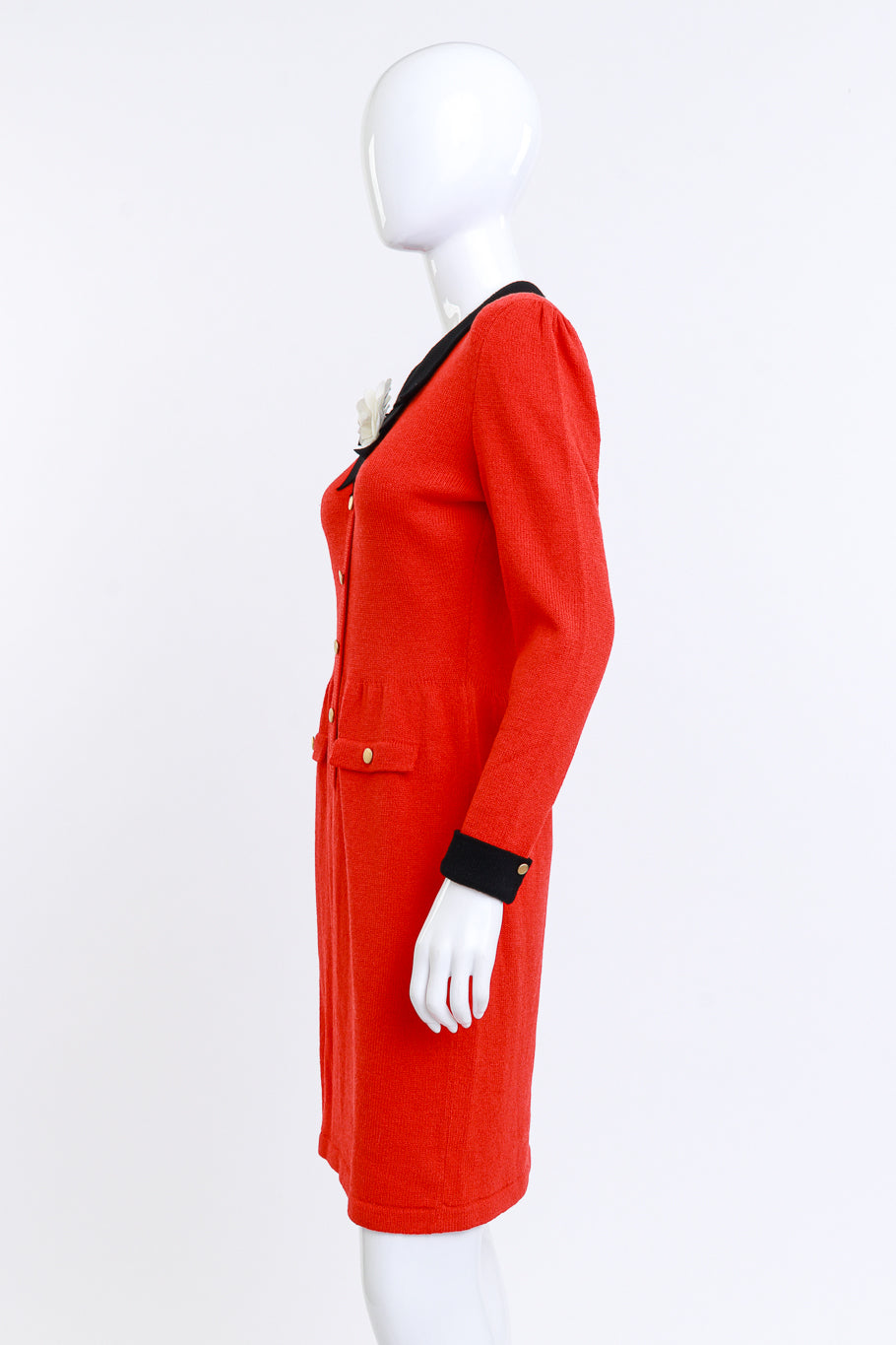 Adolfo Reagan Red Knit Dress on mannequin @RECESS LA