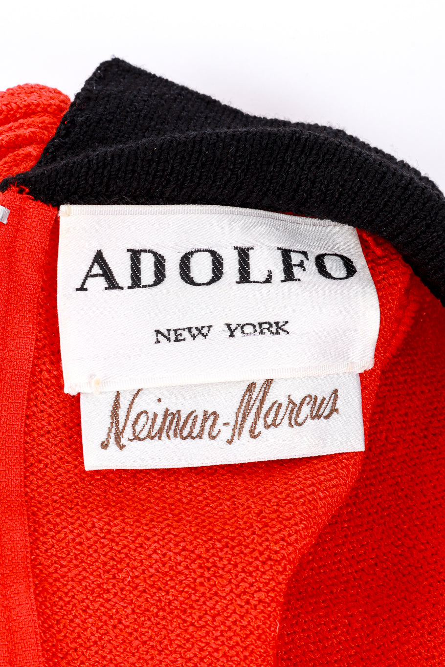 Adolfo Reagan Red Knit Dress label @RECESS LA