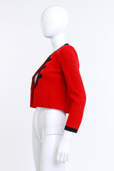 Adolfo Battalion Bouclé Cardigan Jacket on mannequin @RECESS LA