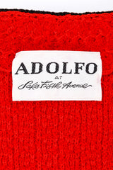 Adolfo Battalion Bouclé Cardigan Jacket label @RECESS LA