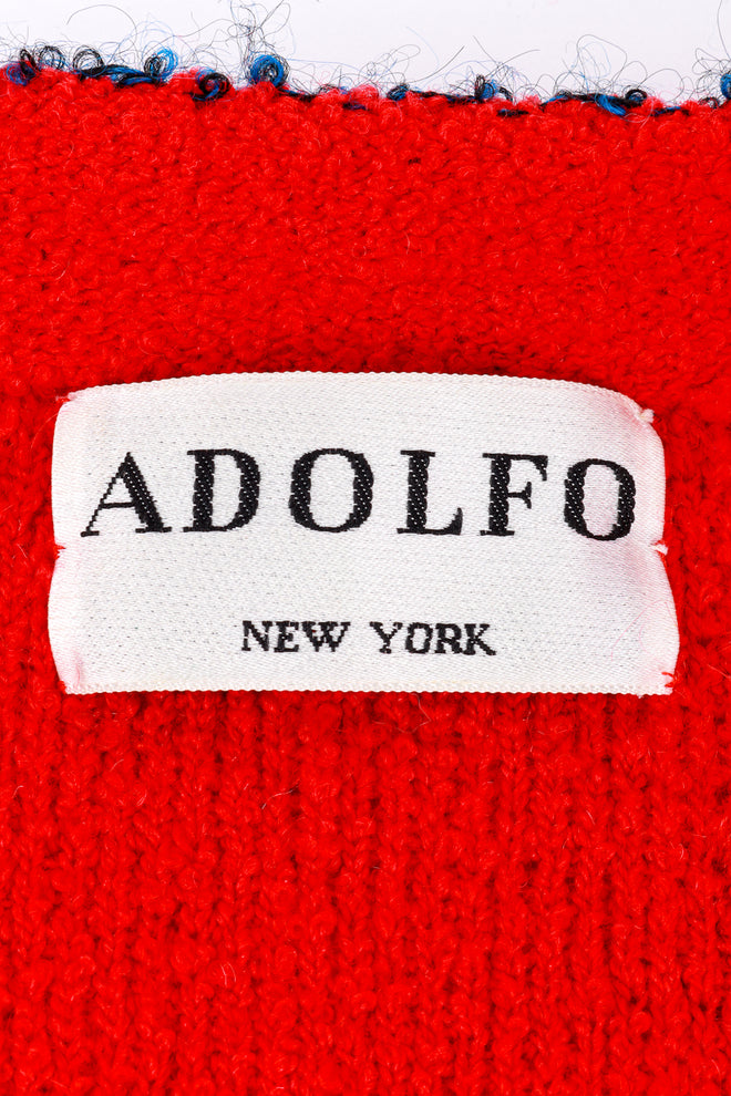 Adolfo Bouclé Fringed Jacket & Skirt Suit label @RECESS LA