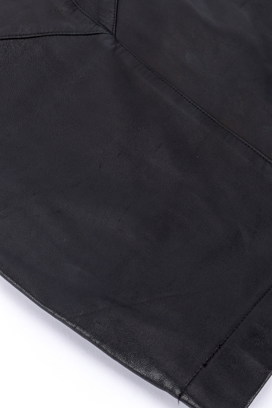 Vintage Alaia Leather Pencil Skirt condition closeup @recessla