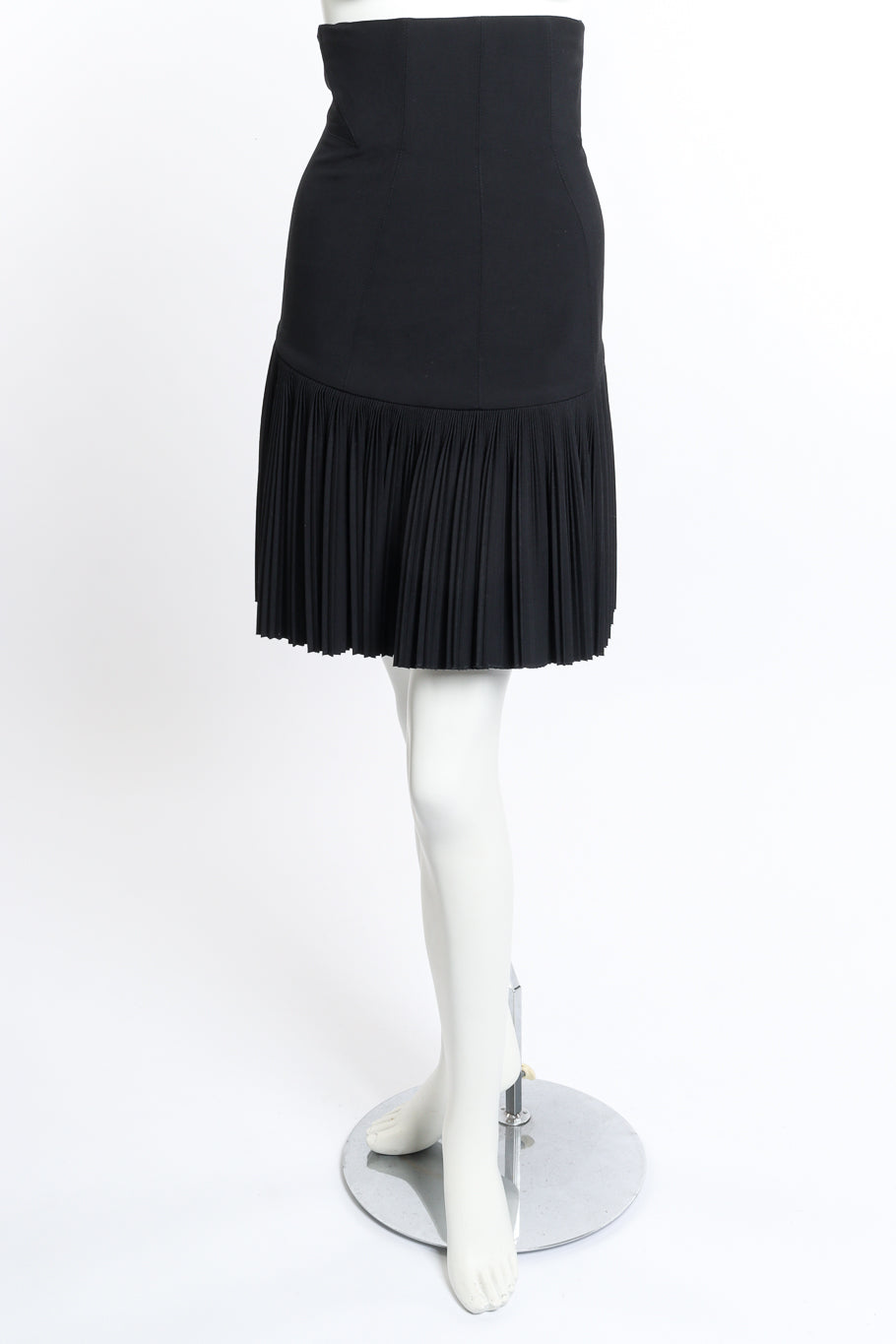 Vintage Alaïa Pleated Corset Skirt front on mannequin @recess la