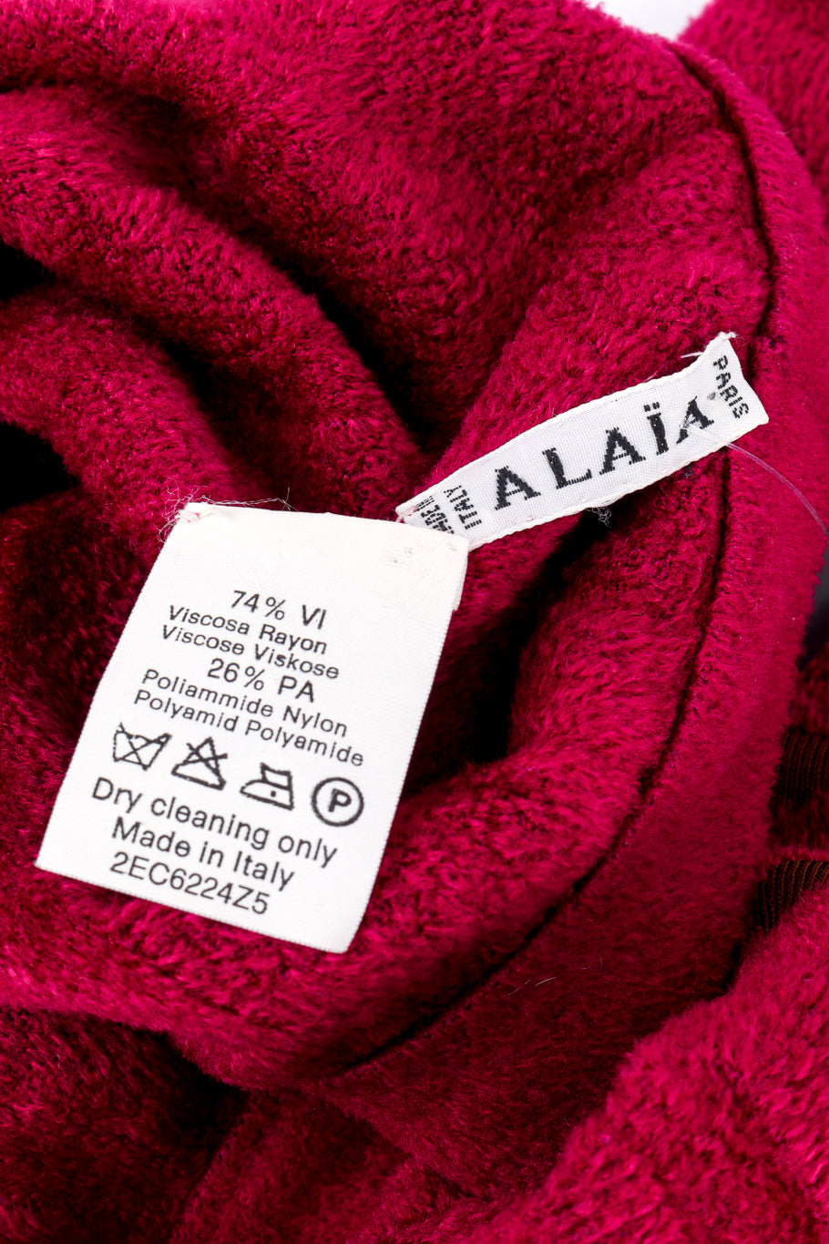 Alaïa Long Polka Dot Skirt signature label closeup @recessla