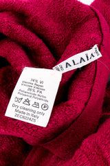 Alaïa Long Polka Dot Skirt signature label closeup @recessla